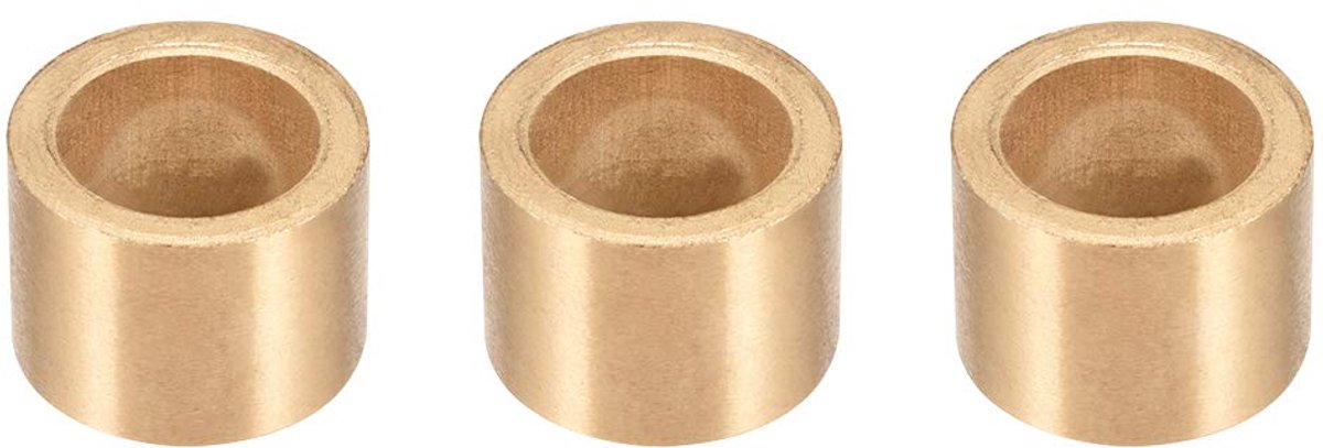 sourcing map zelfsmerende lager mouwen, gesinterde bronzen bus 12 mm x 18 mm x 10 mm 14mm x 20mm x 15mm 3 stuks.