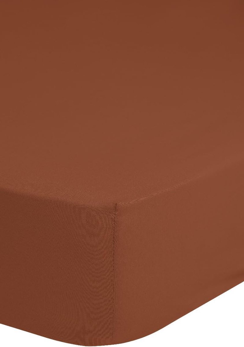 Morning Hoeslaken Jersey Katoen Stretch 30cm Hoge Hoek - terra 180x200cm