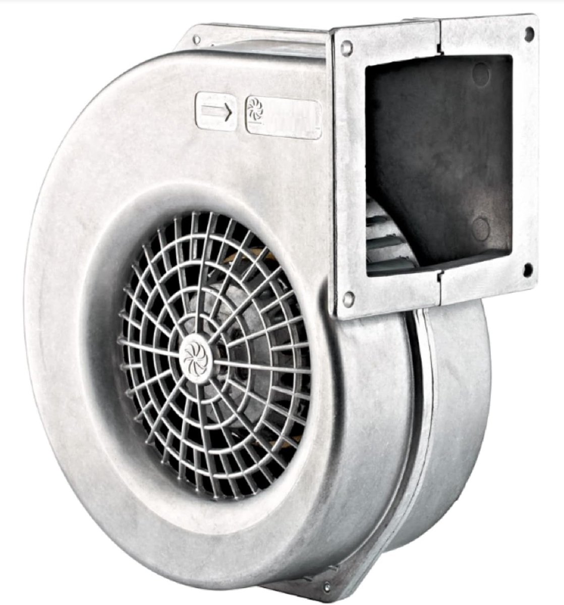 Radiaalventilator, industriële drukventilator, ketelventilator, centrifugaalventilatoren voor smeedvuur, van aluminium of plaatstaal, 230 V, 450 m³/h tot 1150 m³/h (RV 140 ALU (485m³/h))
