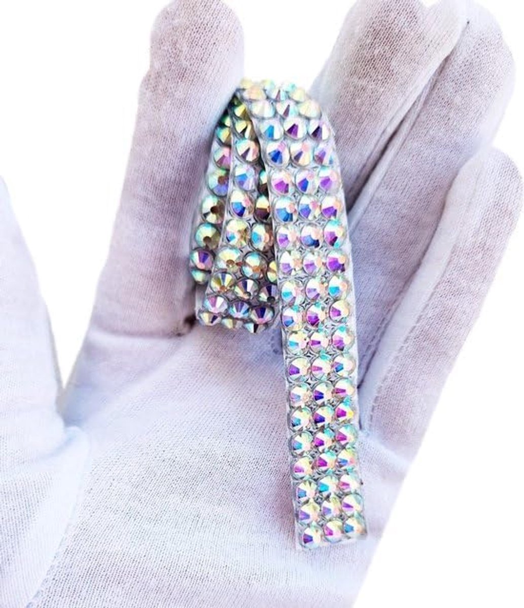 glitters steen hotfix lintje, 10mm breed, vel 24cm x 40cm, voor DIY knutselen, scrapbooking, versieren