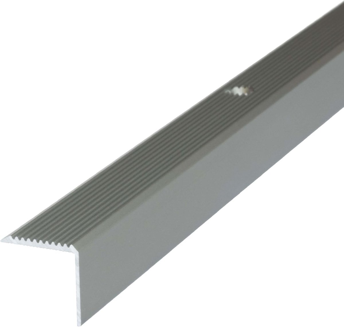 100cm x 20mm x 20mm Champagne aluminium | Randbeschermingsprofiel voor traptreden, antislip, schroefmontage, trapbescherming