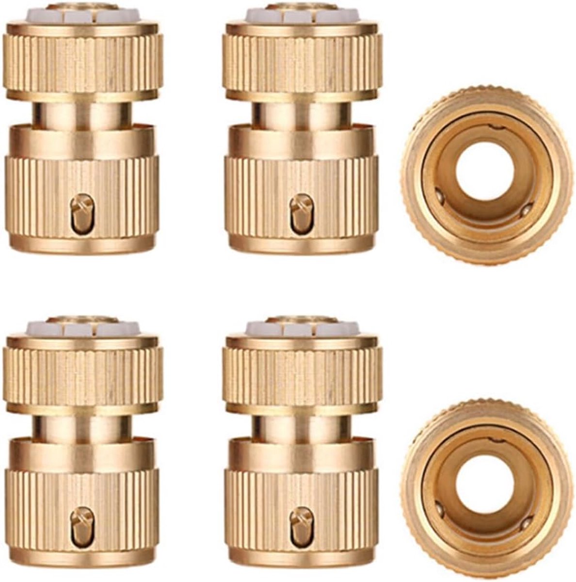 4 stuks 1/2 inch slangaansluiting messing snelkoppeling kraan | Slangaansluiting voor kraan, waterslang, waterpistool, slangaansluitingen