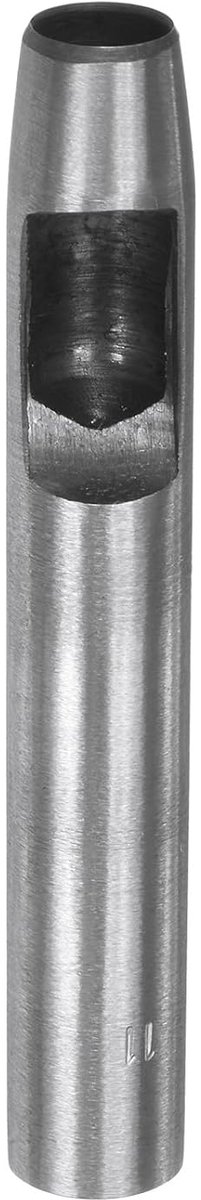 Gatstans voor leer, 11 mm, gereedschap voor het boren van ronde gaten, riem, koolstofstaal, individuele stans voor het snijden van armbanden, horloge, handwerk, leer, rubber, papier, stof