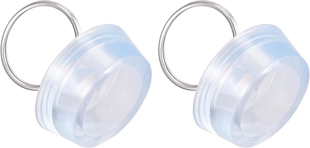 29-32 mm rubberen wastafelstekker x 2 stuks. Wastafel Badkuip Afvoerstop Bar Waterstopper Afdichting met Trekring voor Badkuip, Badkamer en Wastafel Helder Blauw