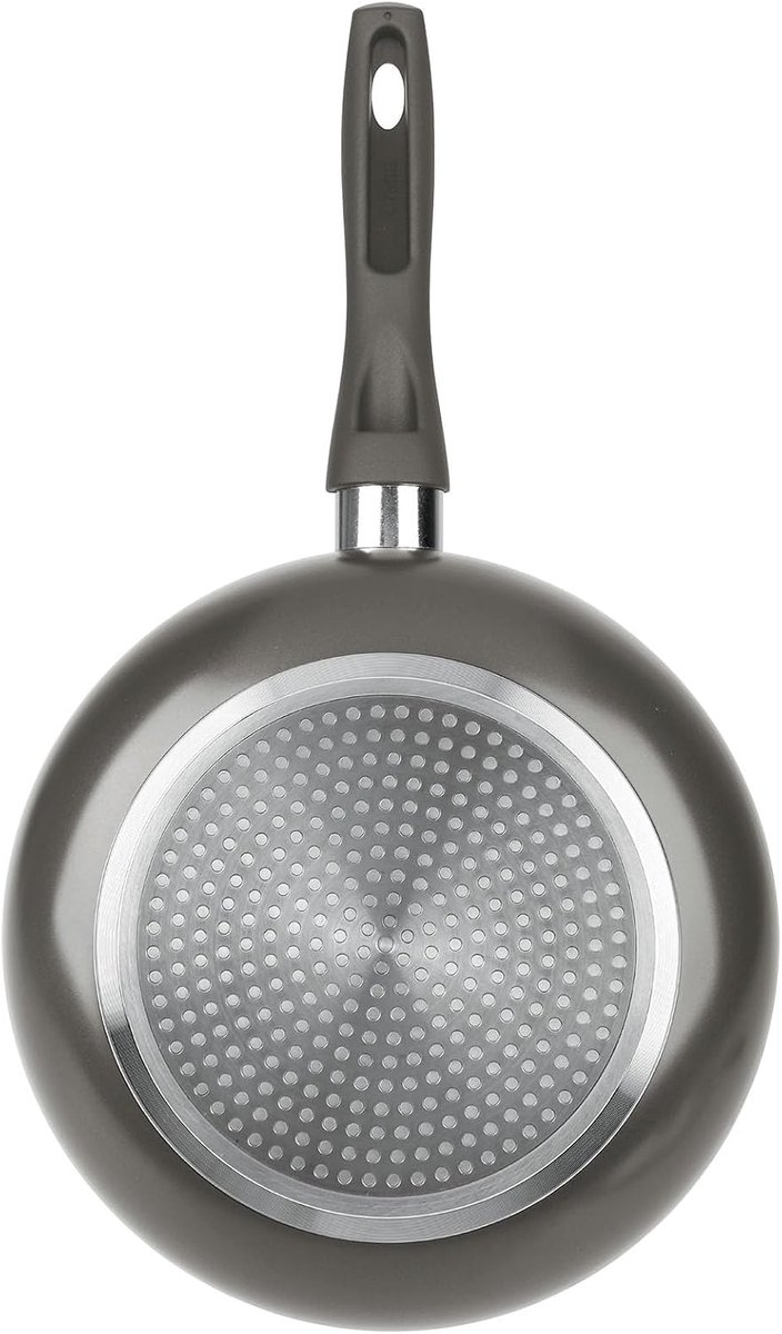 529579 AUTAN aluminium stoofpan Ø 24 cm H 6,5 cm - gezonde antiaanbaklaag van keramiek met steeneffect - glazen deksel - hittebestendige siliconen handgreep - voor alle warmtebronnen inclusief — afbeelding 3