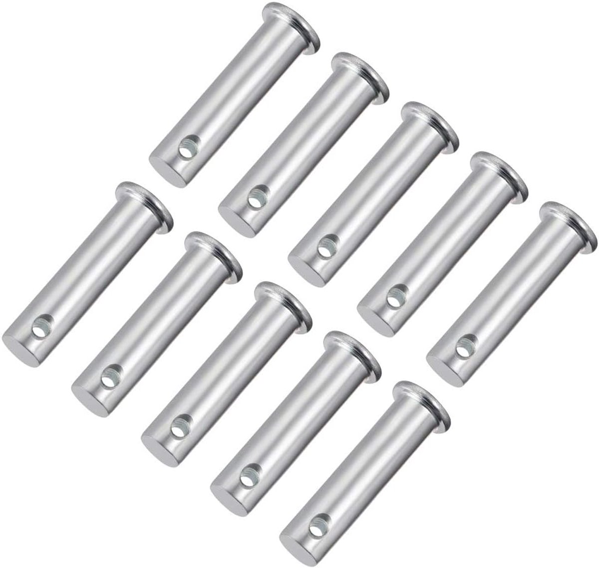 sourcing map 10 stuks eengat vorkbouten 8 mm x 20 mm platte kop verzinkt staal 10mm x 40mm 10 Pcs