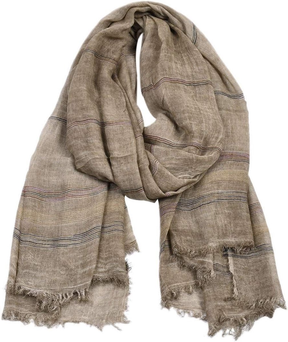 Herren Herbst und Winter Weiche gestreifter schaal uit Baumwolle Lang Halstuch Gentleman Herren sjaal