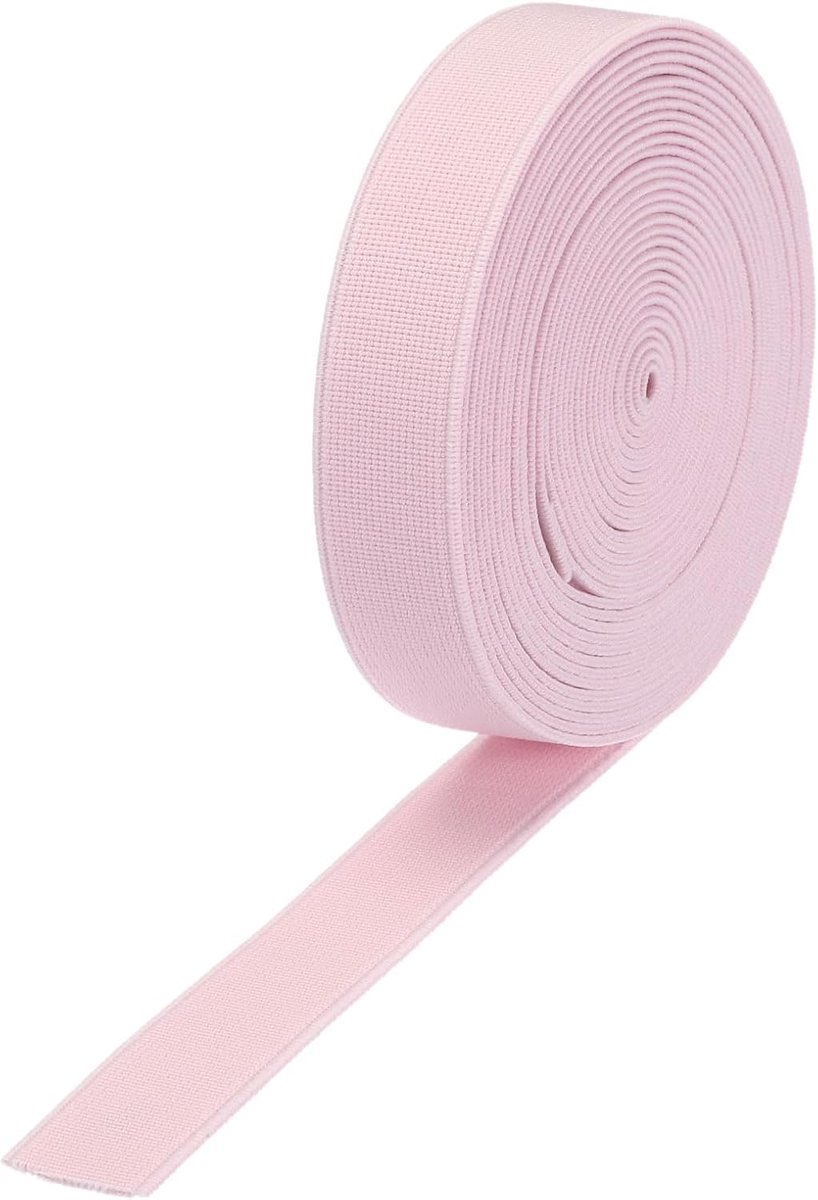 Elastische banden om te naaien, 2 cm, roze, elastische spoel met hoge elasticiteit voor pruiken, riemen, broeken