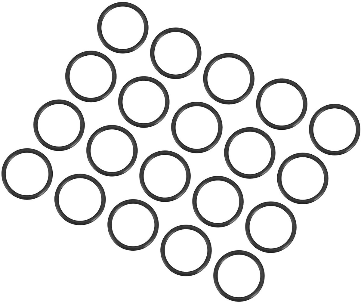 19 mm x 15 mm x 2 mm nitril-rubberen afdichtingen x 20 stuks ronde afdichting voor kraan loodgieterswerk reparatie afdichting verbinding [zwart]