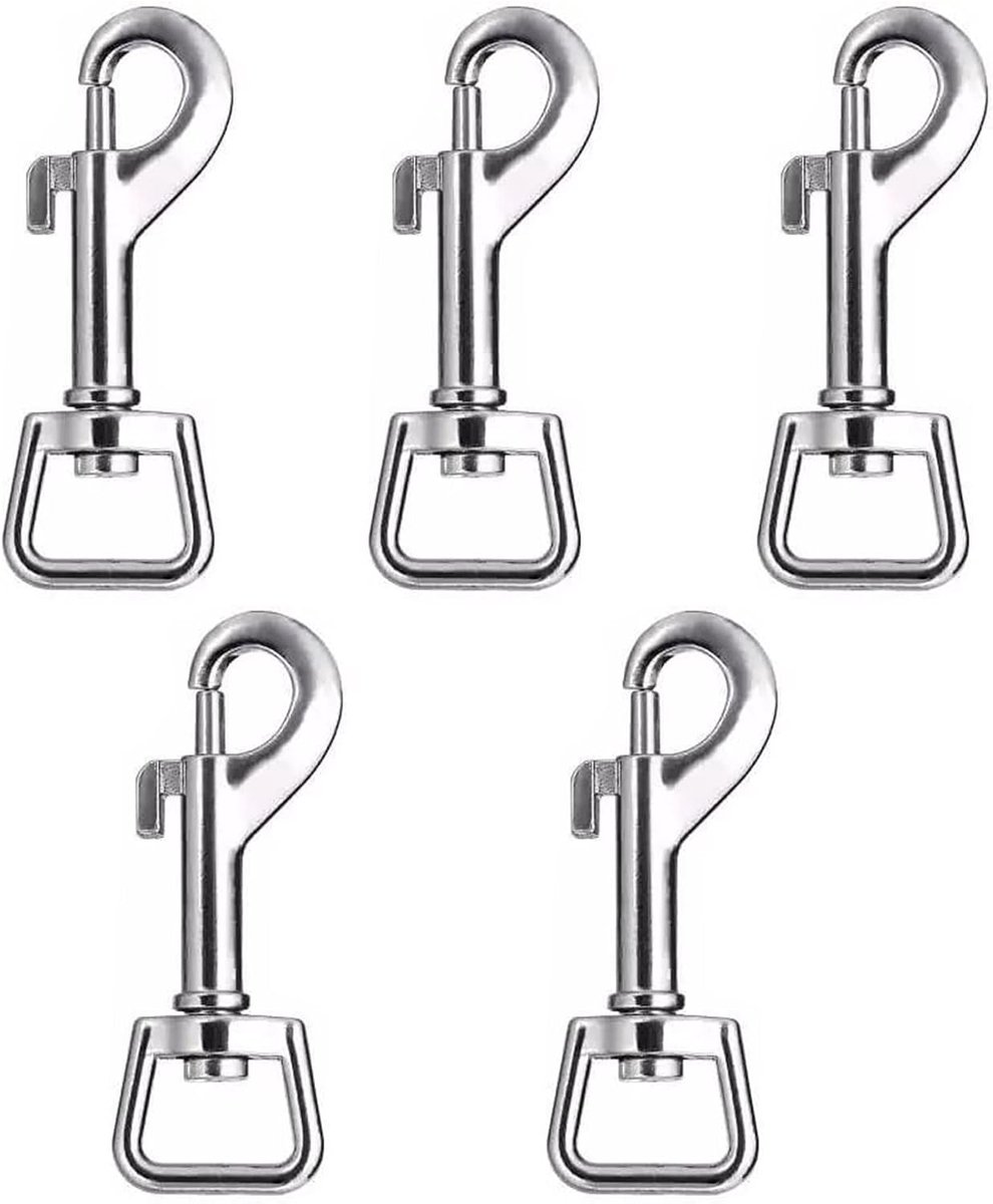 5 Stks Kreeft Sluitingen Metalen Swivel Bolt Snap Haken Heavy Duty | Swivel Trigger Haken Clips, Hond Lead Clip Sluiting, Voor Hondenriemen, Camping Wandelen Sleutelhanger