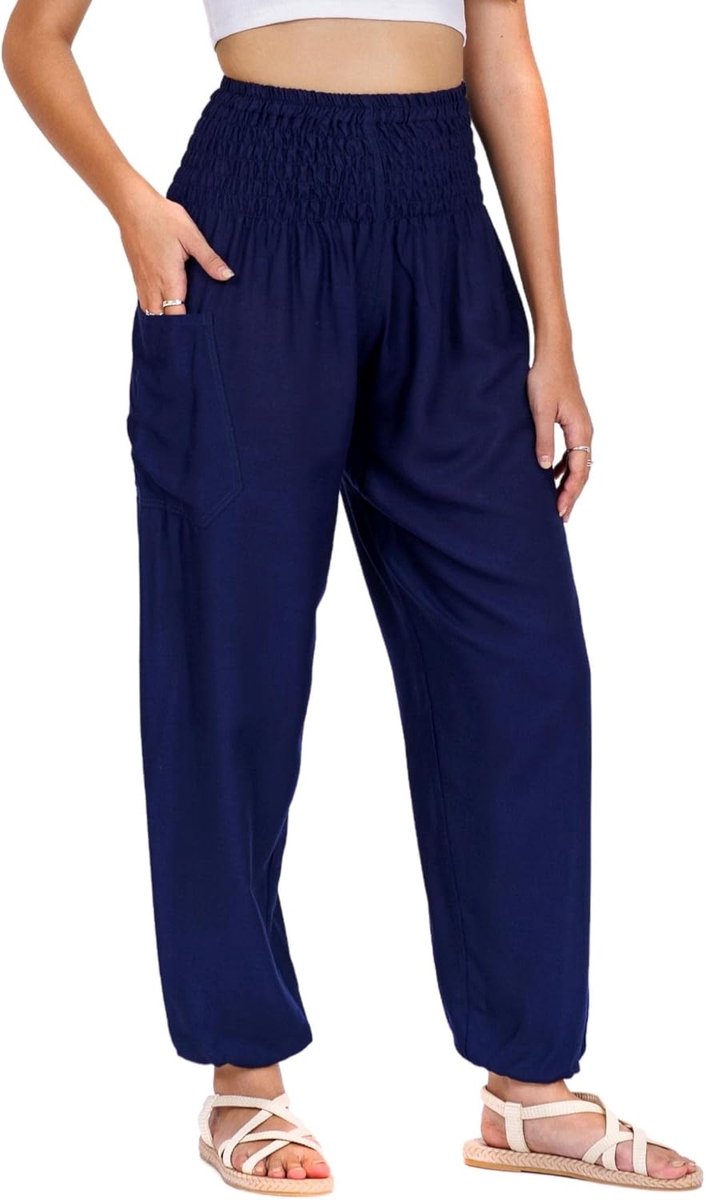 Harem Yogabroek voor dames S-4XL Hippie Boho PJs Lounge Beach Print Plus