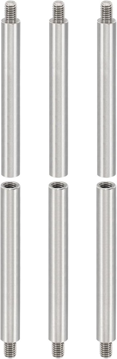 6 stks M4 afstandhouders, M4 50+6 mm afstandhouders afstandhouders aluminium schroefdraad afstandhouders kit 4 mm ID 6 mm OD metrische mannelijke vrouwelijke draad adapters voor printplaat PCB