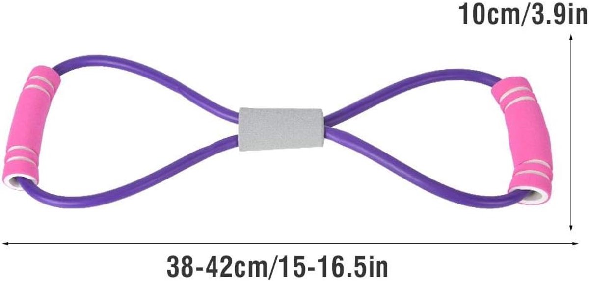 8 Shape Oefenband, Keenso 2-delig 3 kleuren Body Building Fitnessapparatuur Tool voor thuistraining, yoga, pilates, armen omhoog