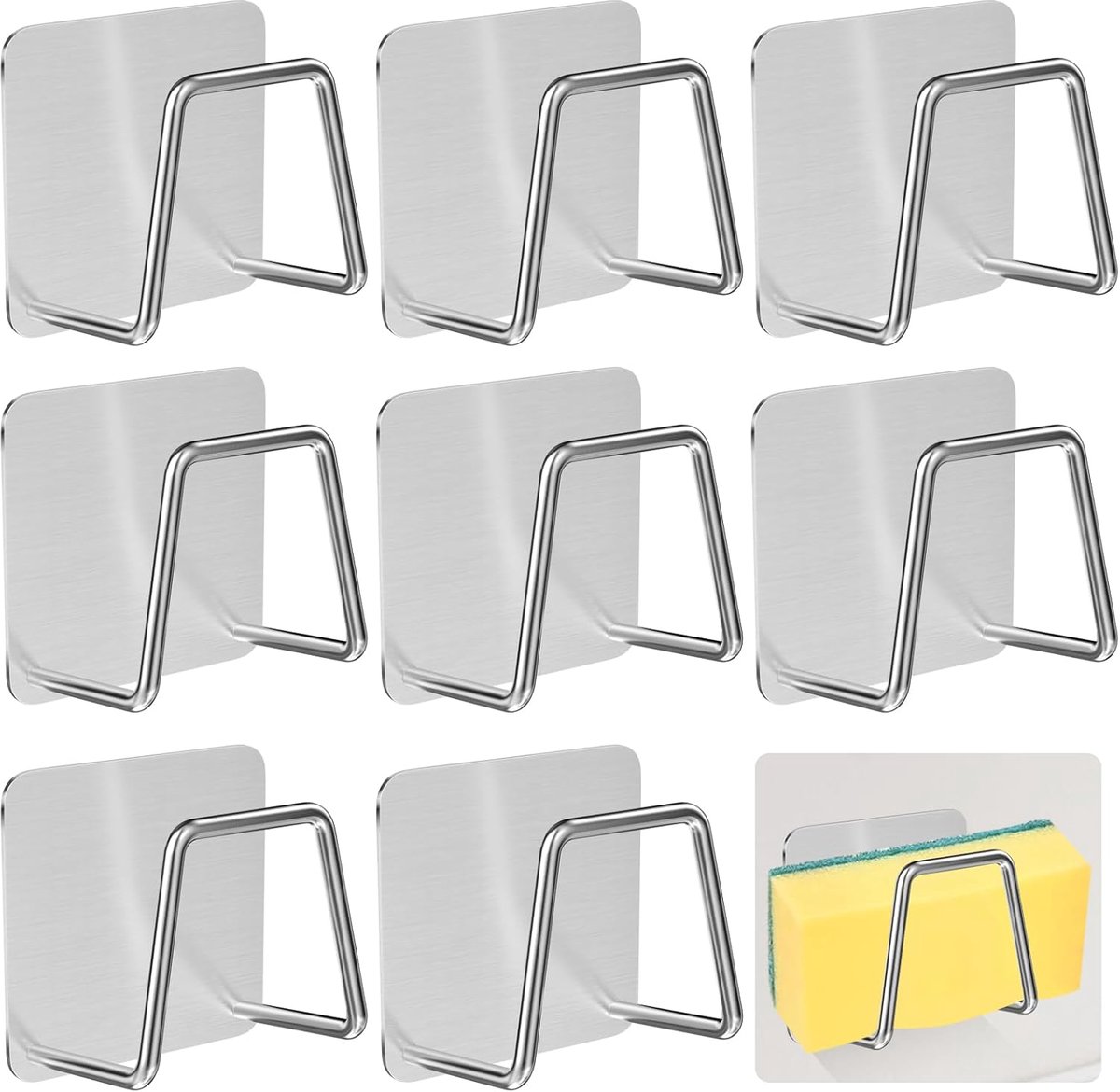 8 stuks keukensponshouder zonder boren