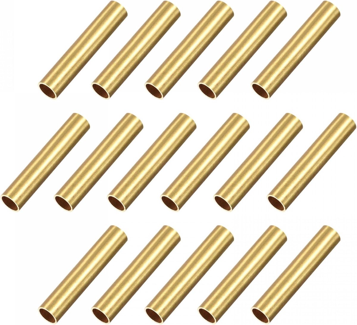 sourcing map 16 stuks messing buis buis 6 mm buitendiam. 0,5 mm wanddikte 30 mm lengte voor doe-het-zelvers