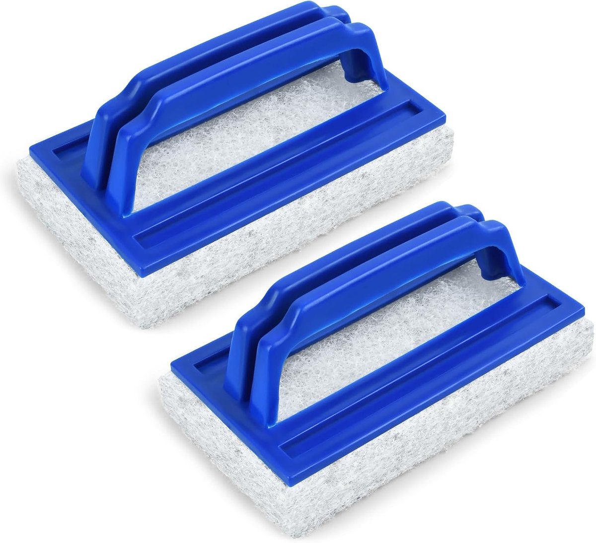 Sponsborstels voor zwembad - 2 stuks - blauwe spons - ideaal voor het schoonmaken van vuil en mos - SnelShoppen