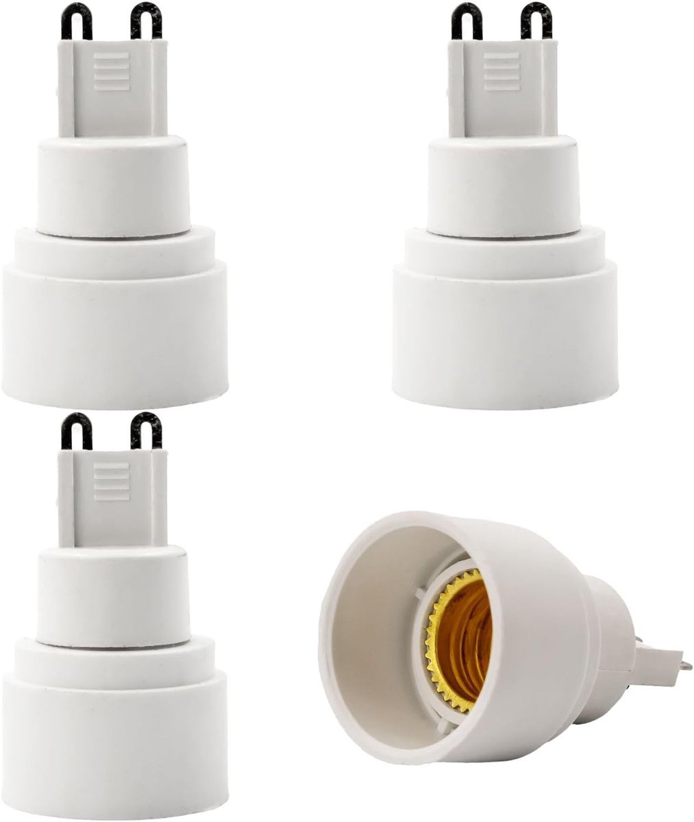 Lampadapter G9 naar E14 - set van 4 converters - eenvoudig aansluiten van E14 lampen op G9 sockets - SnelShoppen
