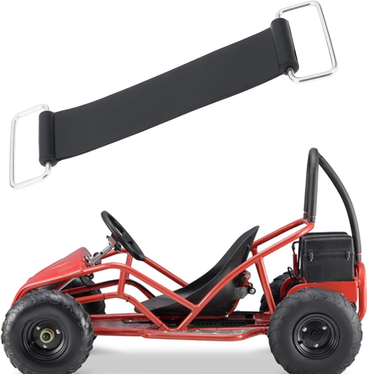 2 stuks 131 mm motorrubberen batterijriemgordel vervanging voor ATV Quad Go Kart Pit Dirt Bike Motorfiets