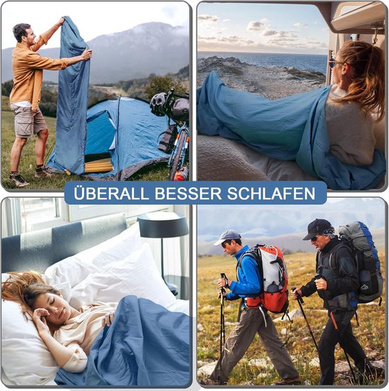 Thijox - Huttenslaapzak 2-in-1 Geüpgradede Microvezel Huttenslaapzak met Voetritssluiting en Doorlopende Rits, Ideaal voor Backpacking, Hostels, Kampe van Thijox — afbeelding 4