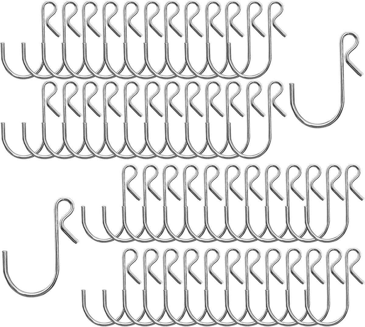 S-haken (4,5 cm) – S-vormige Ophanghaken voor Keuken & Badkamer, Mini Haken voor Kledingkast, Zonder Boren, Multifunctionele Haak