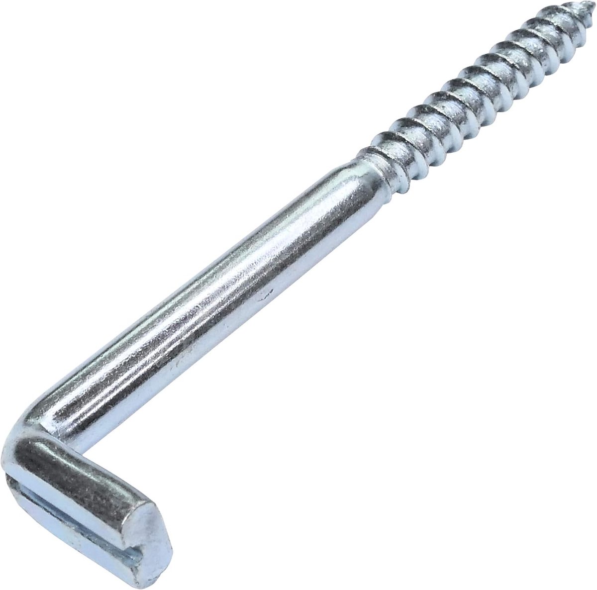 - Set van 20 - L-vormige haken Ø5.8x80mm - houtschroef - punt voor schroeven - kranen - C47889