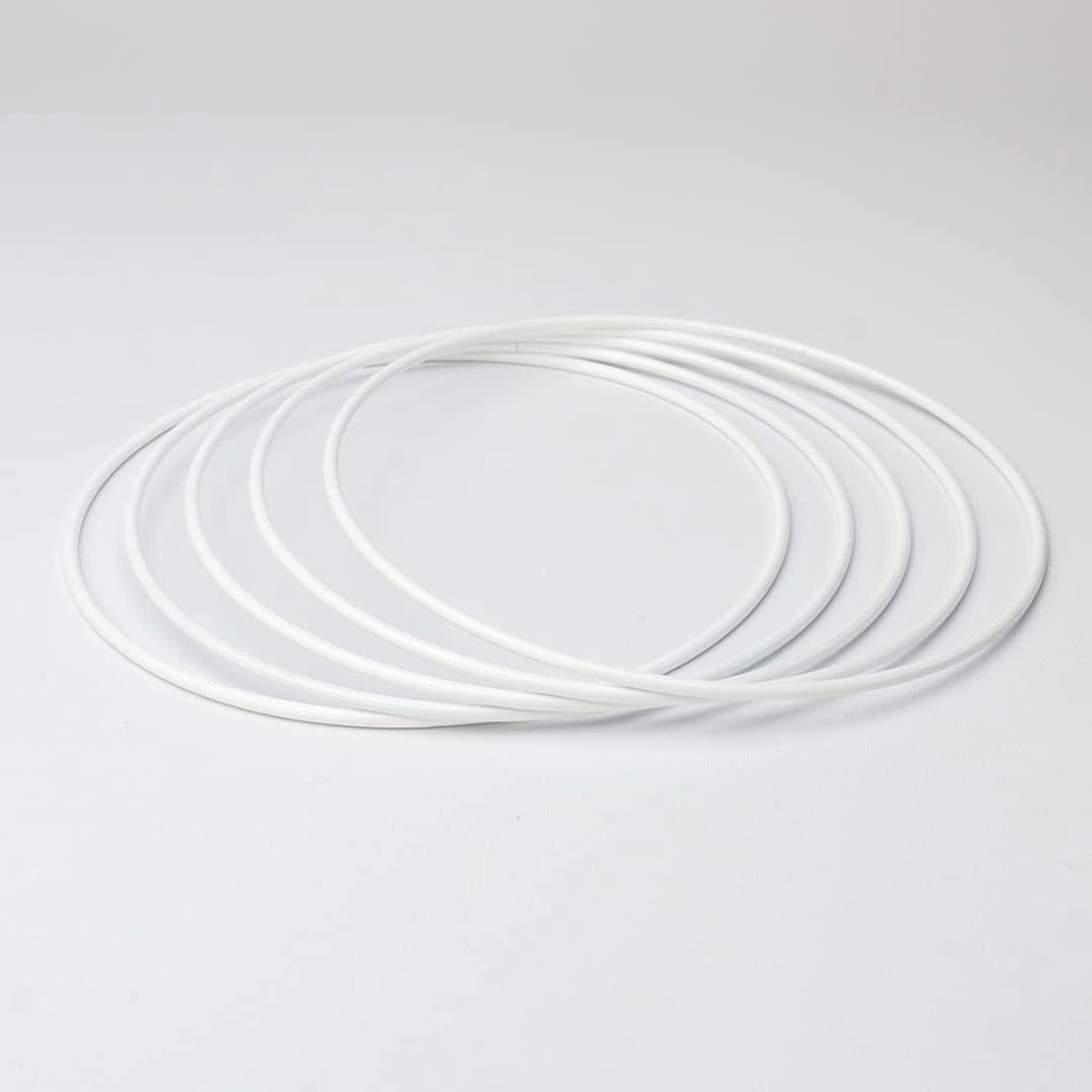Draadring, 150 mm/15 cm, voor wikkeltechniek/dromenvanger, wit
