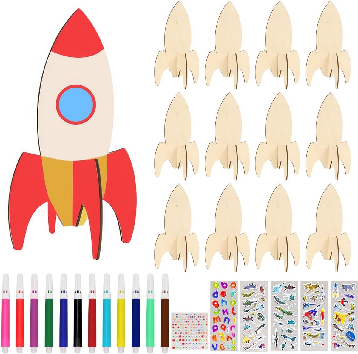 Hout, voor kinderen, dinosaurus, doe-het-zelf, 3D-puzzel, dinosaurus, knutselen, dinosaurus, creatief, verjaardag, cadeau voor kinderen