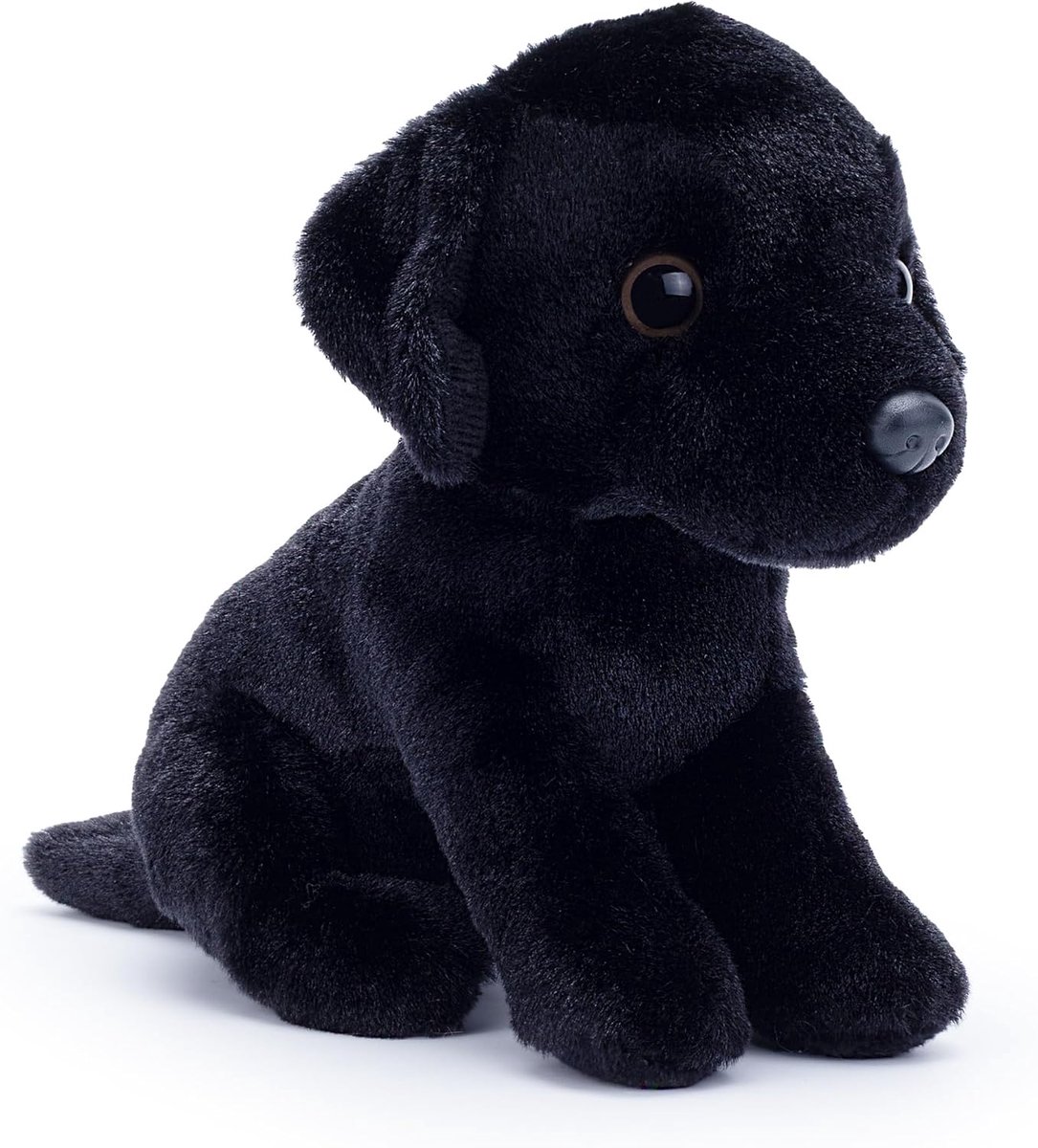 Co Max der Black Labrador pluche hond (15 cm), zwarte Lab-puppy, zacht, behaaglijk, gerecycled, trouwe hondenmetgezel