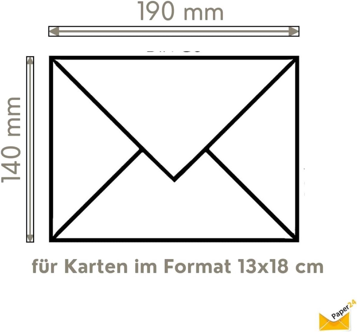 25 enveloppen 140 x 190 mm voor bruiloft, verjaardag en wenskaarten, 13 x 18 cm, wit