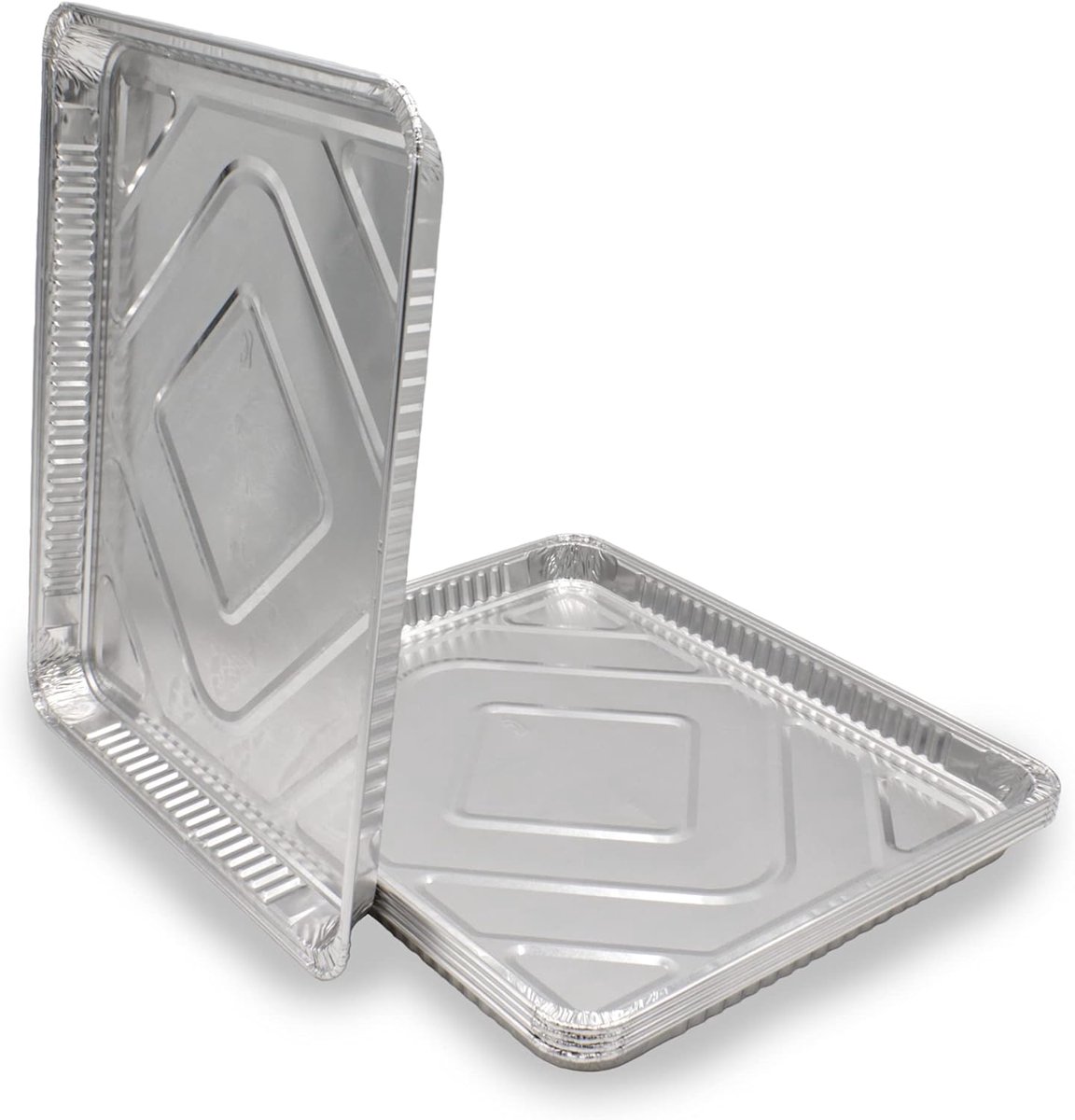 5 XXL aluminium schalen, ovenbescherming, druppelbescherming, spatbescherming, oveninzetstukken, grillschaal, lekbak, duurzaam, herbruikbaar, duurzaam