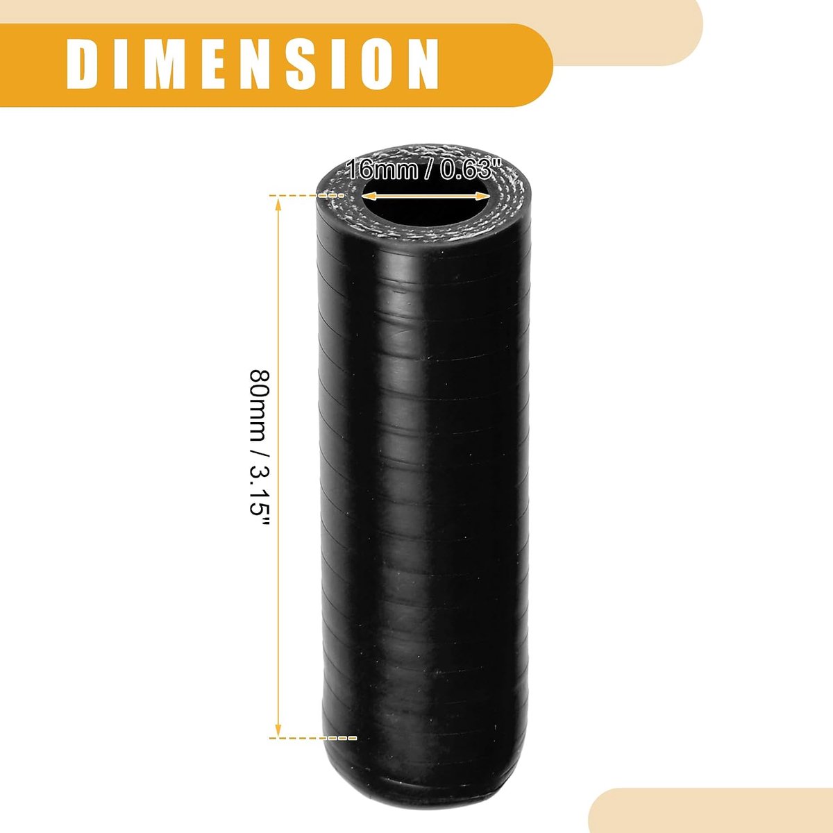 1 set 16 mm 0,63 inch ID, siliconen slangkap, aanzuig-vacuümslang-eindstop met klem, auto voor koelvloeistof-verwarmingsomleiding, vacuüm-wateraansluiting, siliconen zwart