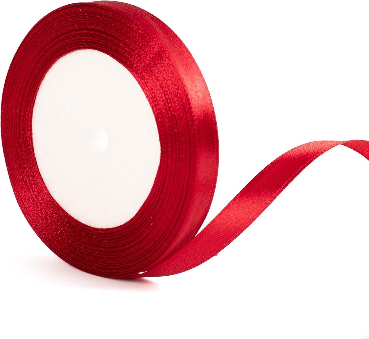 10 mm bordeauxrood lint voor het inpakken van cadeaus, 22 m, donkerrood lint, dun satijnen lint voor het inpakken van cadeaus, kerstbloemenboeketten, taartdecoratie, haarstrikken, knutselwerk