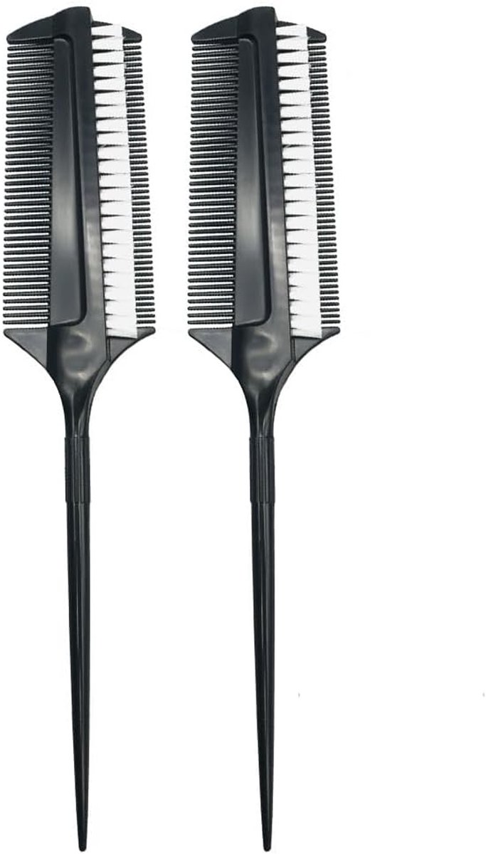 2 Stuks Rattenstaart Plagende Kam Rattenstaartkam Haarkleuring Kam Haarkleurborstel Volume Stijl Kam Borstels Voor Haarkleuring Haar Plagende Kam Kleurstof Dubbelzijdig Vrouwen