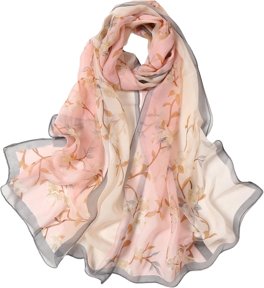 Chiffon retro sjaal dames lichte halsdoek zijde chiffon halsdoek voor meisjes vrouwen halsdoek hoofddoek, 39022, 160x50.8 cm