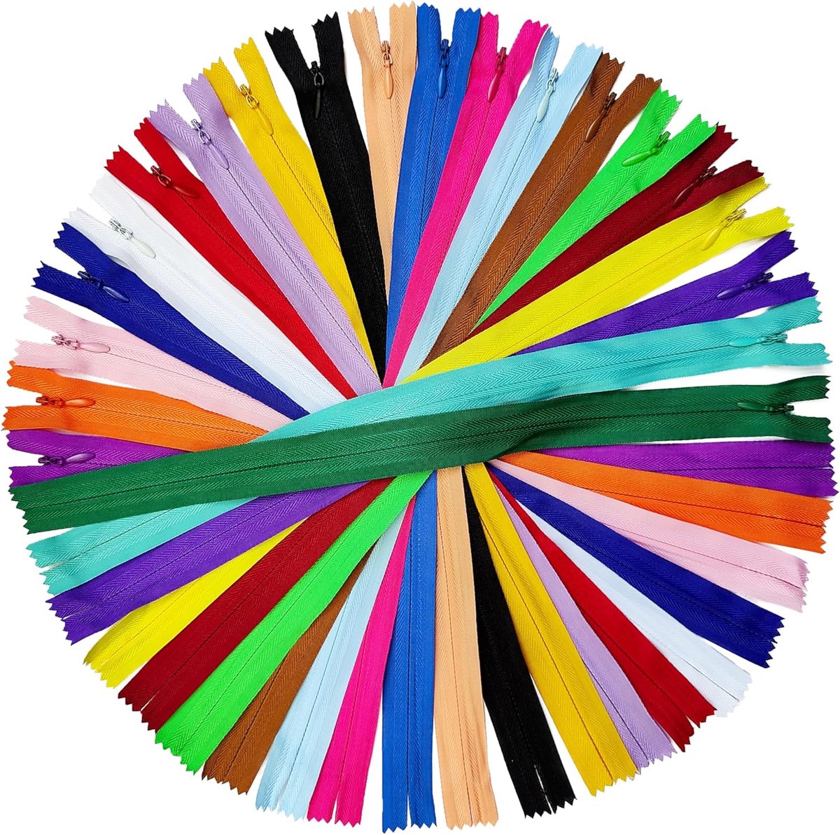 Ritssluiting Onzichtbaar, 20 verschillende kleuren, 20 stuks/verpakking (07 inch / 17,8 cm)