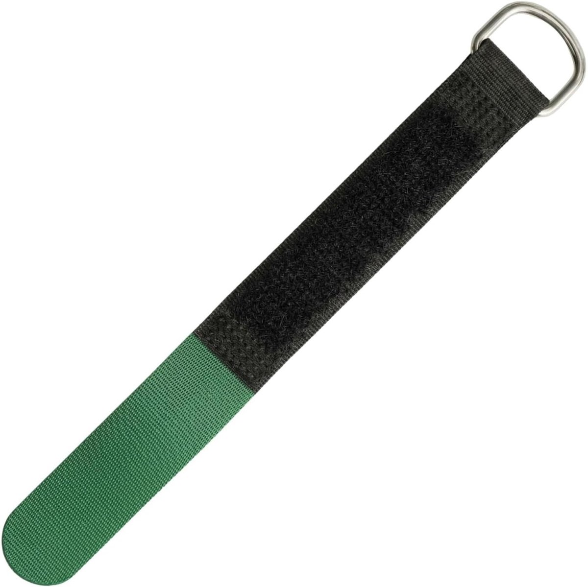 Kabelbinders zwart/groen | 300x20mm | gekruist | Robuust metalen oogje, kabelklittenband kan meerdere keren worden hergebruikt | Eenvoudig kabelbeheer en -organisatie