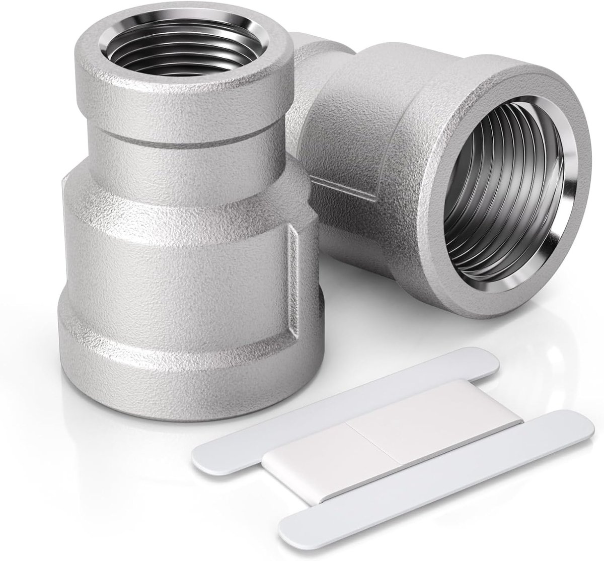 2 stuks 1/4" Vrouwelijke naar 3/8" Vrouwelijke BSP Draad Roestvrij Staal 304 Hex Hex Bushing Reducing Connector voor Pipe Connecting Conversion