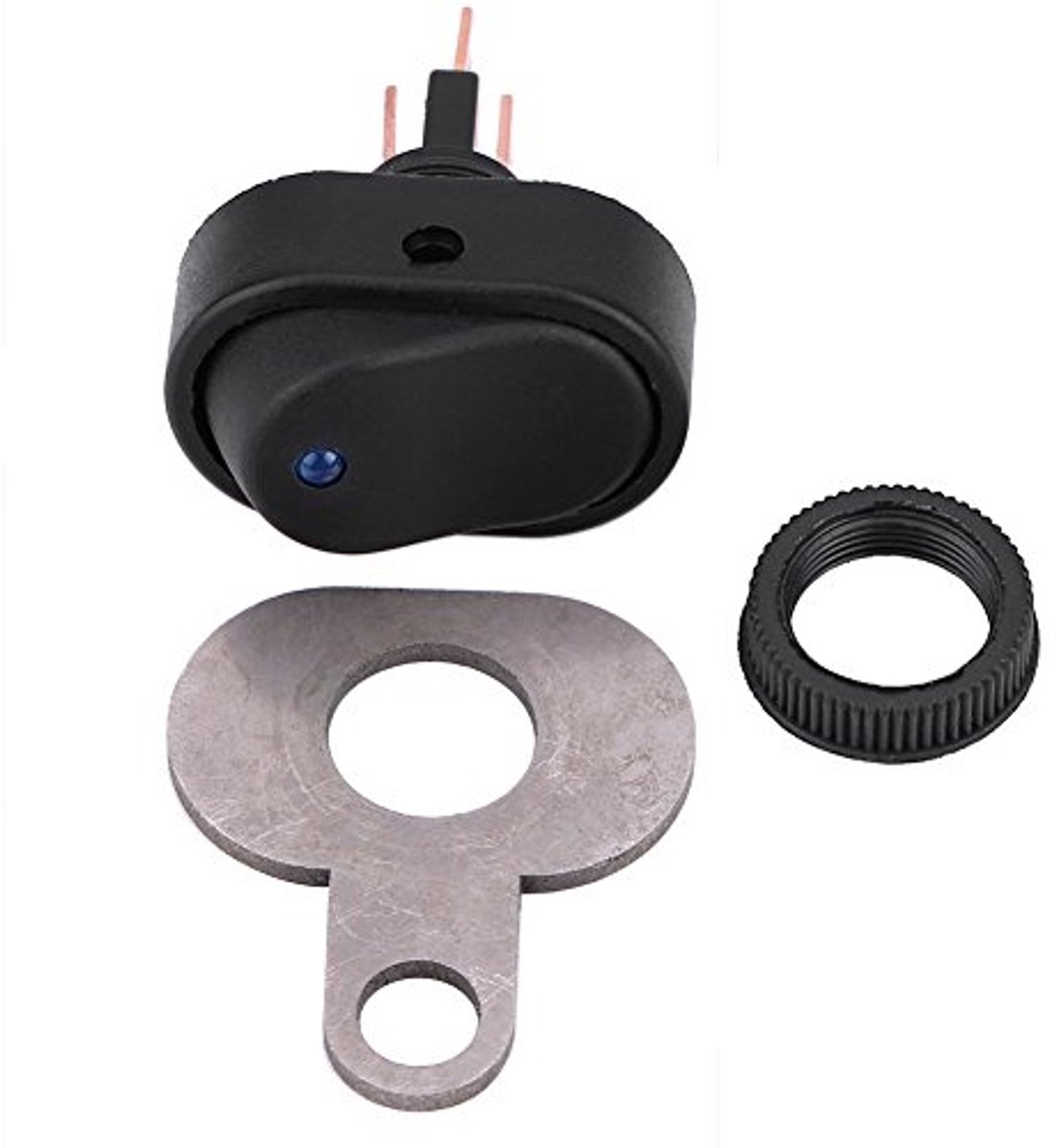 12V Universal Motorcycle Scooter LED Headlight Switch Headlamp On Off Switch with Indicator 12V Handlebar Mounting Switch Button(D) Automotive schakelaars
