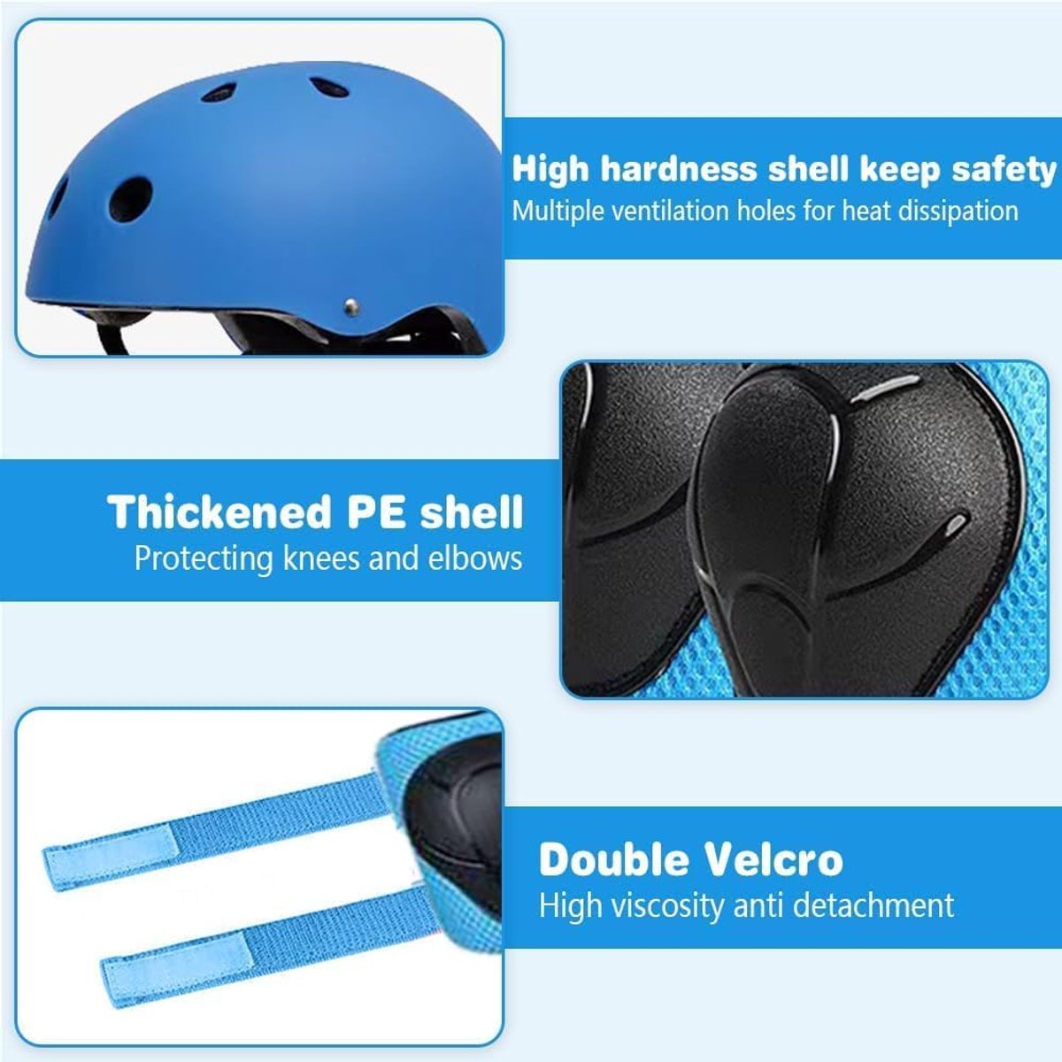 Kinderen met Helm, 7-in-1 Helm en Beschermers Set Knieschilden Inline Skates Kinderen Beschermingsuitrusting voor Inline Skates Skateboard Fiet longboard, stuntscooter