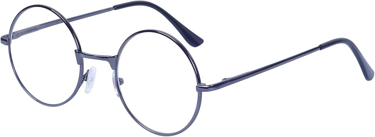 Leesbril voor dames en heren, rond, vintage, metalen frame + brilband