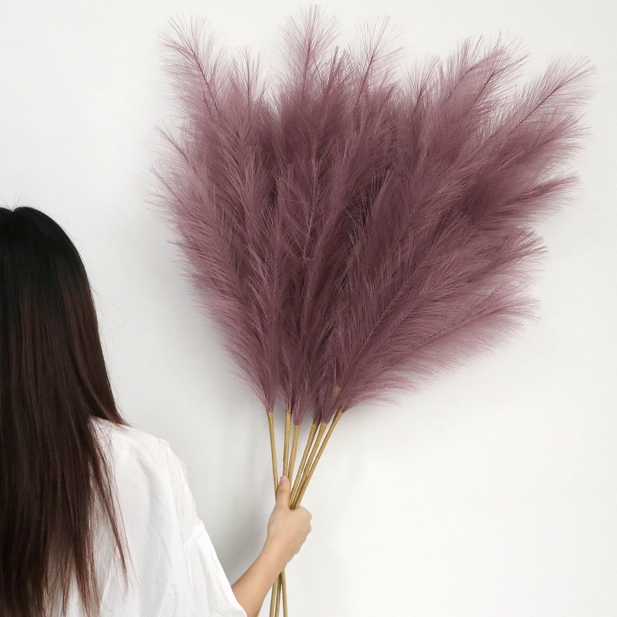 6 STUKS Kunst Pampasgras (Paars)