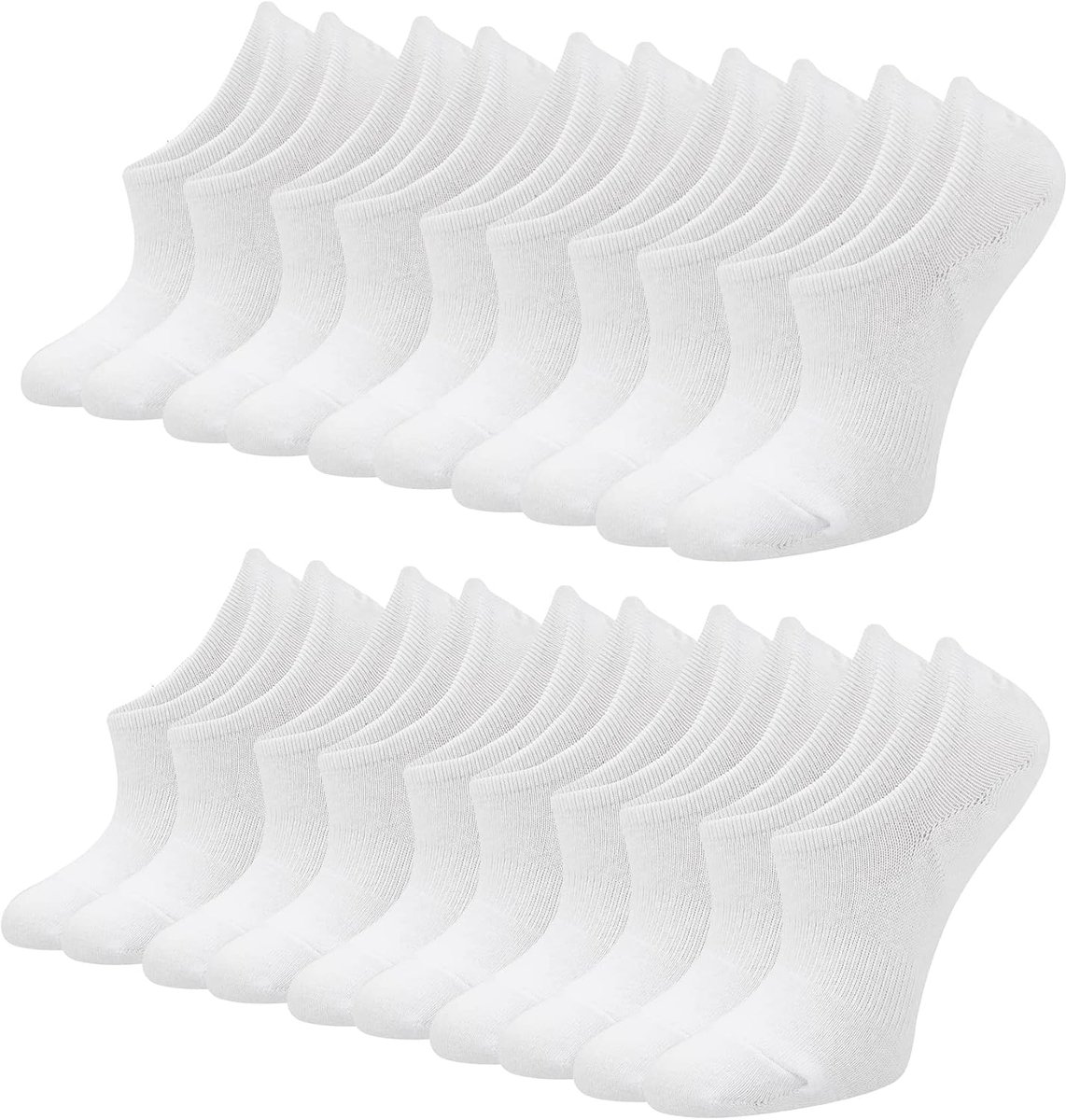 Sokken voor dames en heren, 10 paar uniseks sokken met silicone voor antislip, onzichtbare sportsokken, korte sokken, verborgen sokken