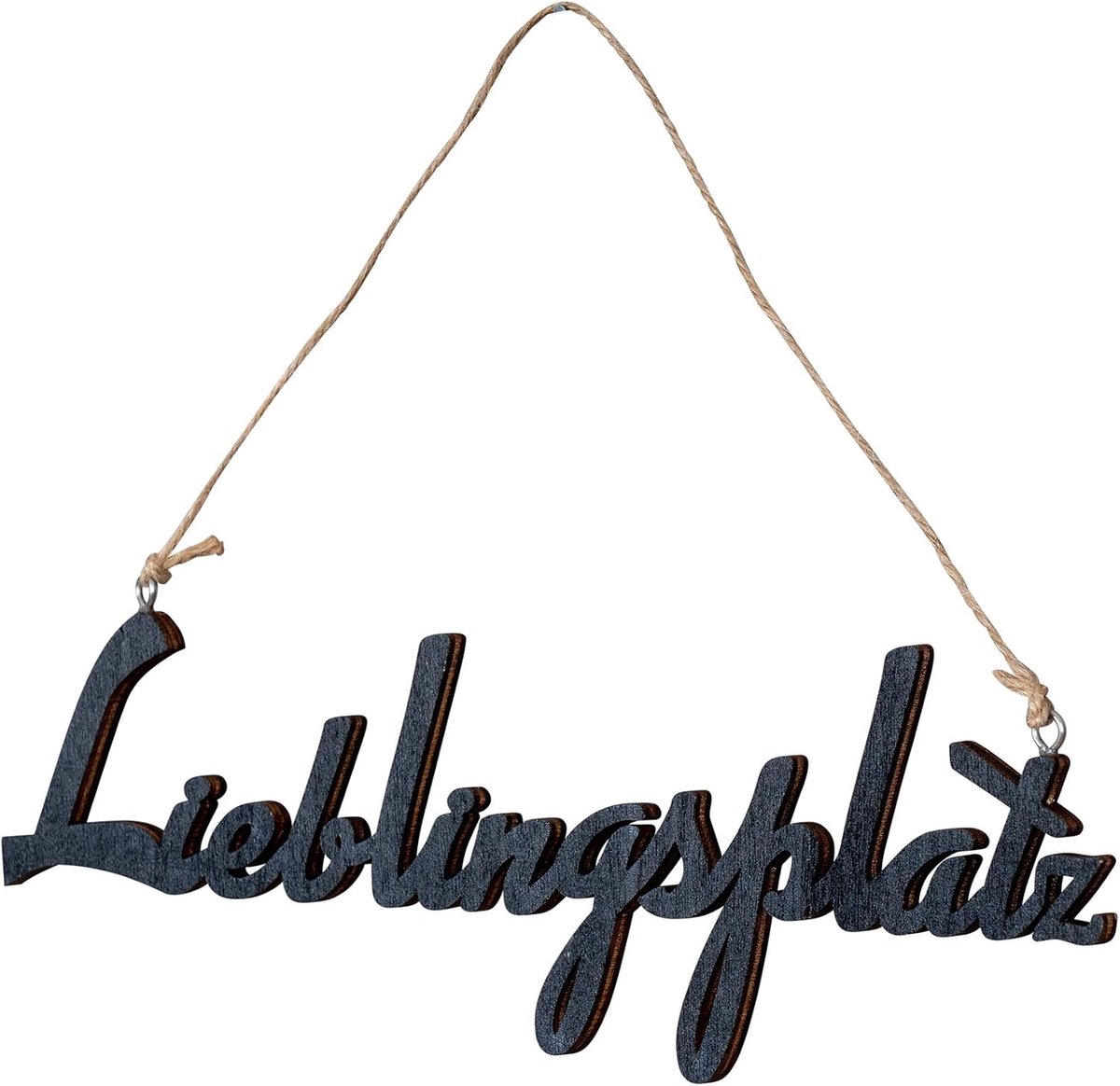 levandeo Tekst Lieblingsplatz L22 cm zwart hout deurbordje hanger wanddecoratie letters muurobject hanger muurdecoratie decoratie