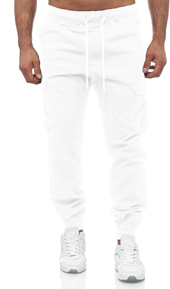 16610 Cargobroek voor heren, jogger, chino regular fit, jeans