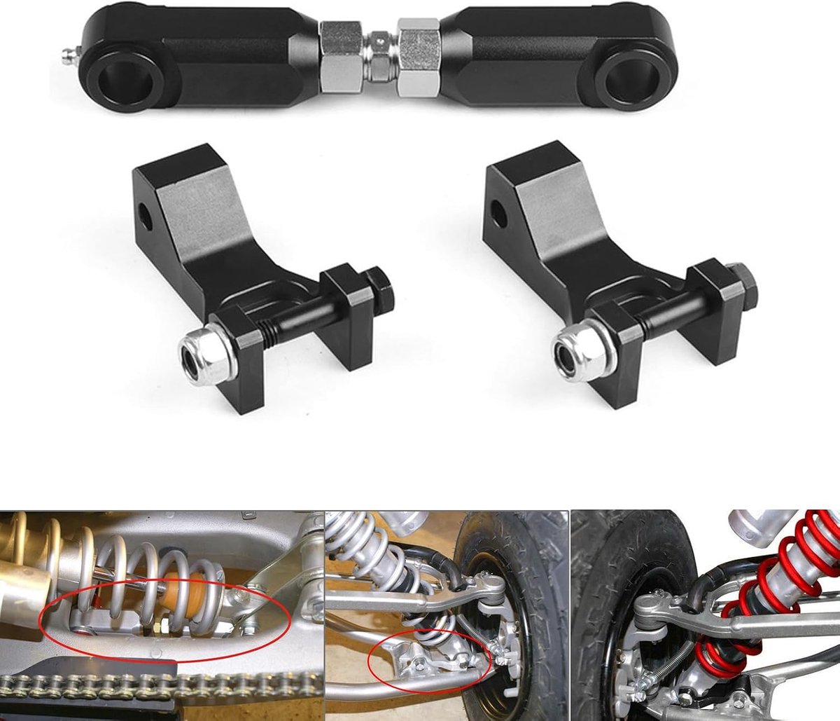 Danie ATV Voor- en Achterveringset Compatibel met Yamaha Raptor 350 YFM350 Raptor 660 660R YFM660R Raptor 700 700R YFM700 YFM Raptor660 Raptor350
