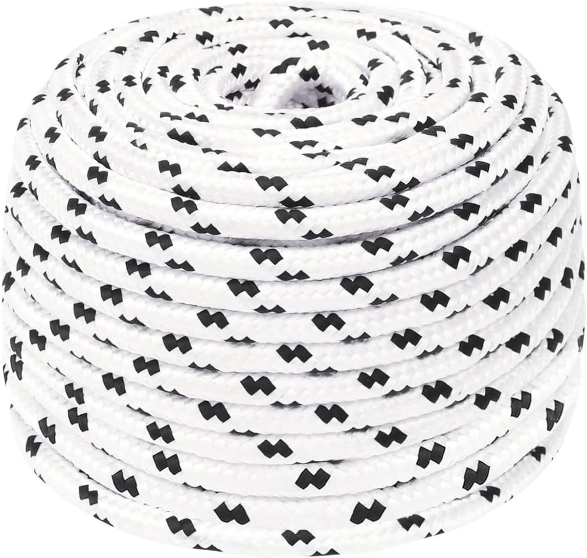 Touw voor boot, wit, 6 mm x 25 m, polyester, P152761