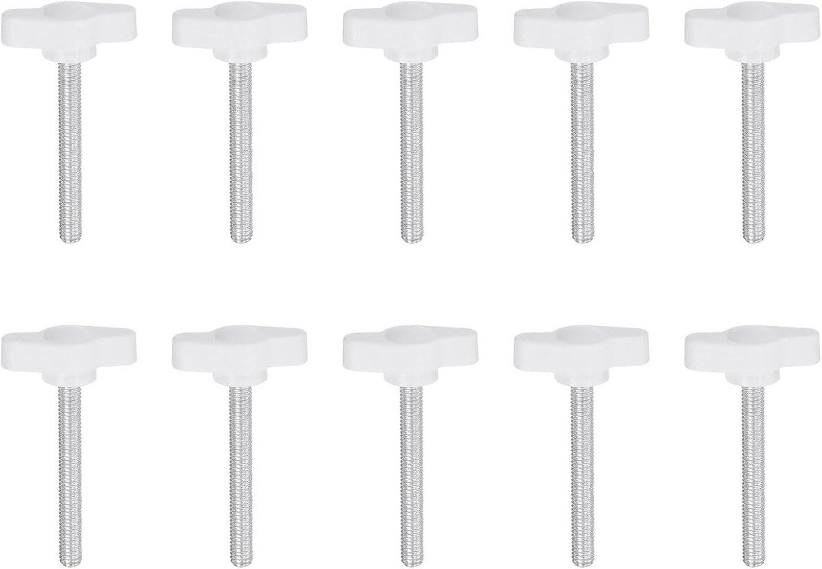 10 stuks klemschroeven ster T-ster oorschroeven M5 x 40 mm standaard mannelijke schroefdraad kunststof knoppen T/Z handgrepen verstelbare handgrepen handmatige klemknoppen handvat