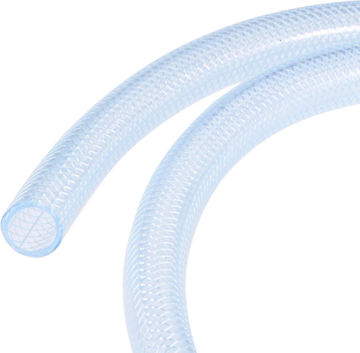 sourcing map Gevlochten versterkte pvc-slang, 19 mm, ID, 1,5 m, transparante hoge druk voor waterslang