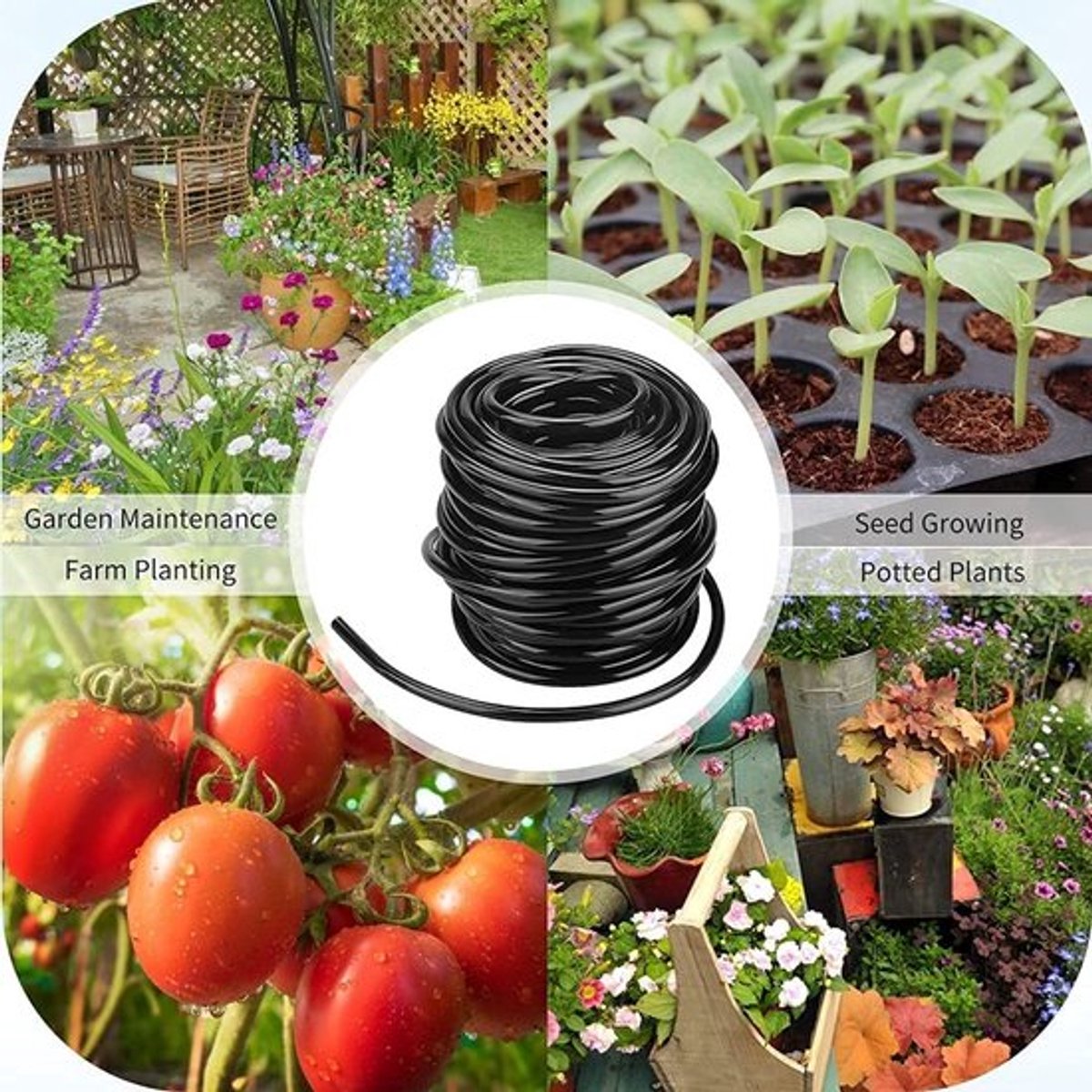 Drip Irrigation Hose 10 m - PVC Irrigatie Slang - Duurzaam - Flexibel - Waterbesparend - Geschikt voor Tuin en Landbouw - Irrigatietube