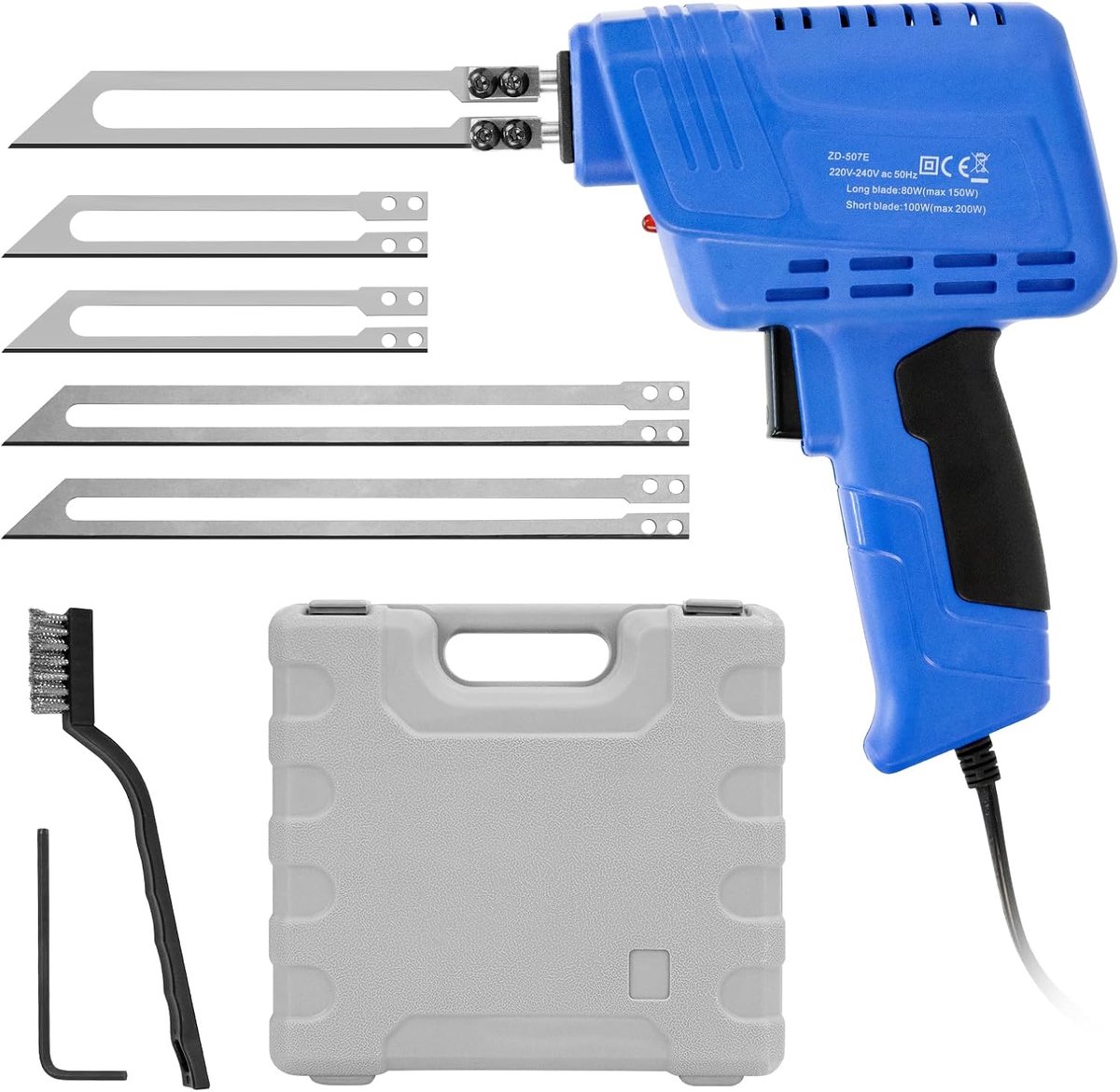 SnelShoppen - Styrofoam Cutter, Elektrische Warmte Mes, Professionele Foam Cutter Set met 4 Bladen, Geschikt voor Polystyreen, EPS, EPP, 12.2 cm en 20